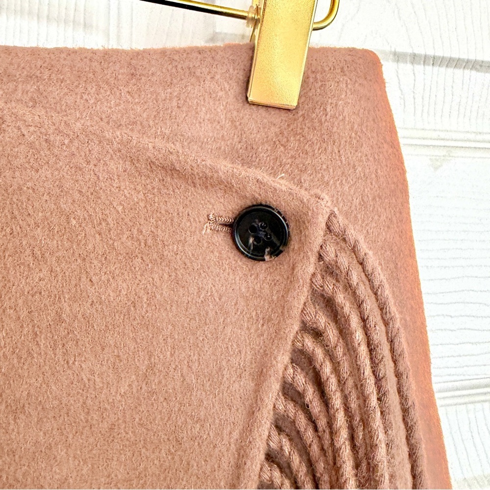 🌞 RAILS Vista Skirt in Brown Camel Wool Blend Fringe Skirt Extra Small XS - Picture 6 of 16